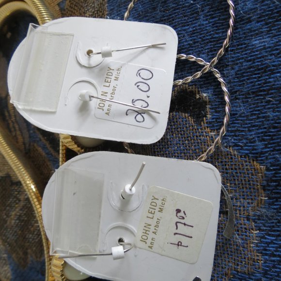 2 Pr Sterling Silver Earrings Hoops & Dangles NWT, Boho Artist Earrings - Picture 5 of 5